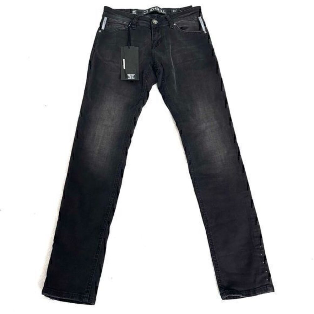 NWT Zhrill‎ Womens Dark Black Nova Skinny Jeans Size 25
